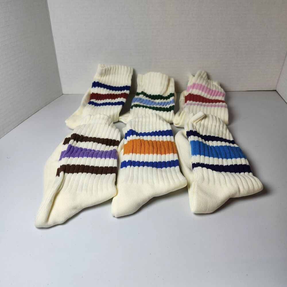 6 Pairs Of Women's Crew Socks